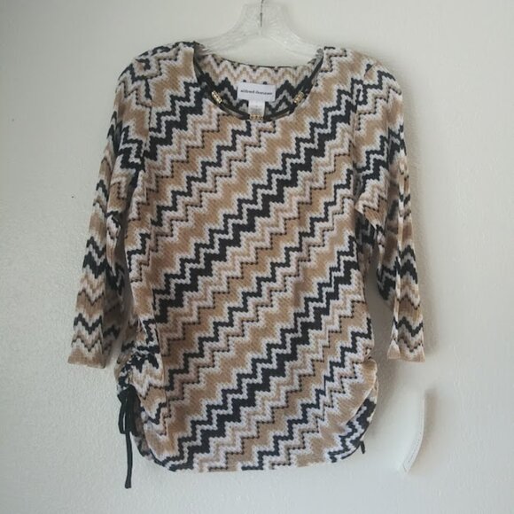 Alfred Dunner women's size S multicolored zigzag top - Picture 1 of 15